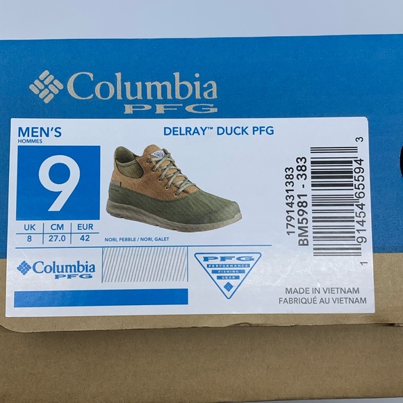 Columbia PFG Delray Duck Boots Nori / Pebble - Picture 8 of 8